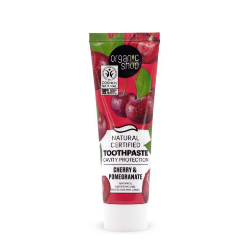 Organic Shop Minősített szuvasodás elleni fogkrém cseresznyével és gránátalmával