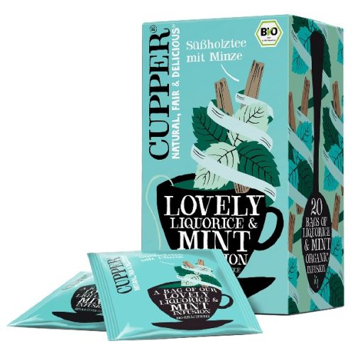 CUPPER Lovely Mint Infusion Menta és Édesgyökér bio tea 20 filter