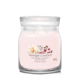   Yankee Candle Pink Cherry & Vanilla Signature közepes üveggyertya