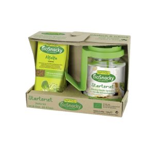   Rapunzel bioSnacky Csíráztató kezdő készlet (üvegedény + 4-féle mag) környezetbarát