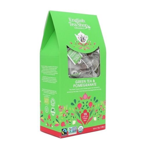 English Tea Shop Gránátalmás Zöld tea - 15 selyempiramis filter