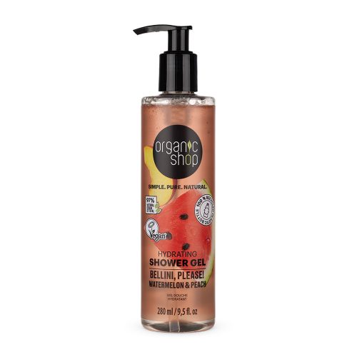 Organic Shop “Bellini, please!” Hidratáló tusfürdő görögdinnyével és barackkal