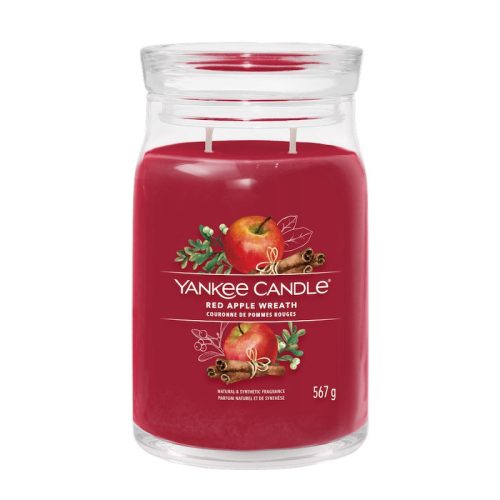 Yankee Candle Red Apple Wreath Signature nagy üveggyertya 