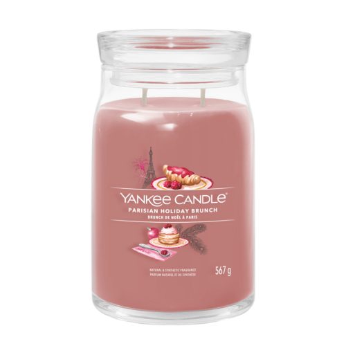 Yankee Candle Parisian Holiday Brunch Signature nagy üveggyertya