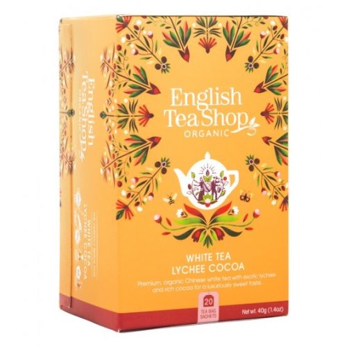 English Tea Shop Bio Fehér tea - Licsivel és kakaóbabbal 20 filter