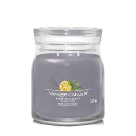   Yankee Candle Black Tea & Lemon Signature közepes üveggyertya