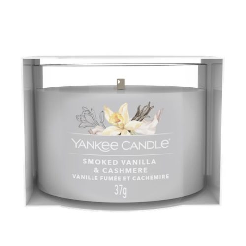 Yankee Candle  Smoked Vanilla & Cashmere üveges mintagyertya