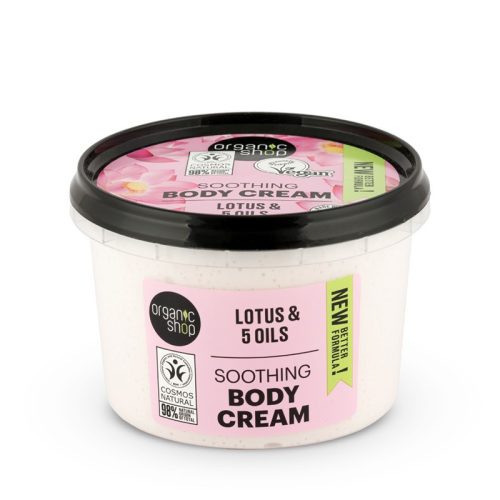 Organic Shop Nyugtató testápoló krém lótusszal és 5 olajjal 