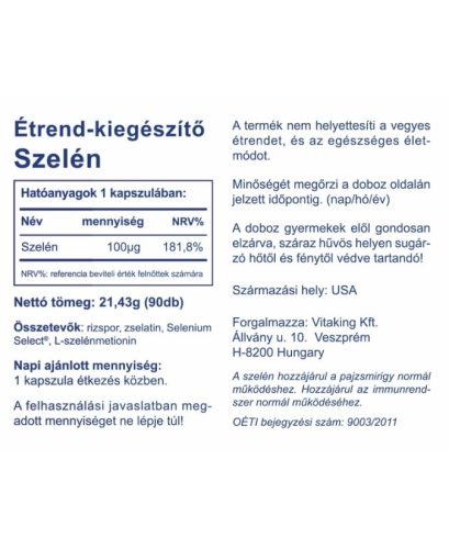 Vitaking Szelén 90db