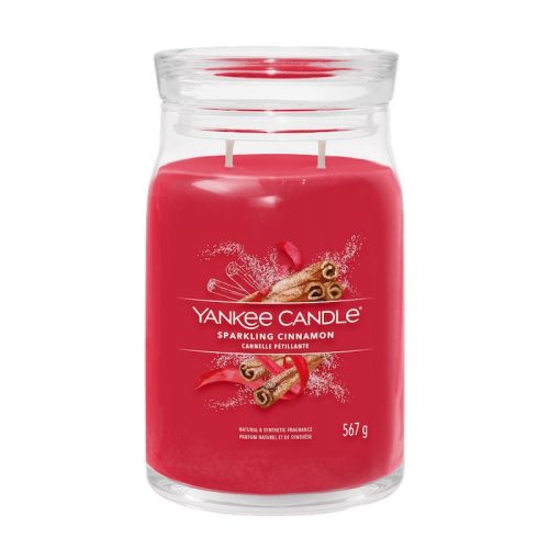 Yankee Candle Sparkling Cinnamon Signature nagy üveggyertya