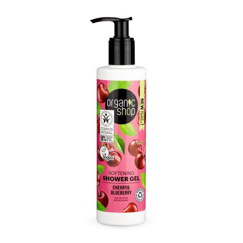 Organic Shop Softening tusfürdő cseresznyével és áfonyával