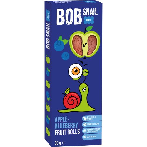Bob Snail alma-áfonya gyümölcstekercs 30g