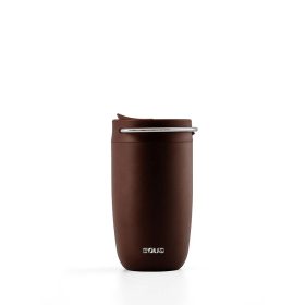 EQUA Cup termosz bögre barna ezüst fogantyúval