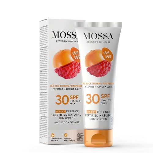 MOSSA 365 Napos védelem - minősített natúr fényvédő arcra SPF30