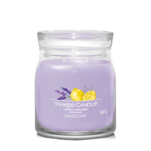 Yankee Candle Lemon Lavender Signature közepes üveggyertya 