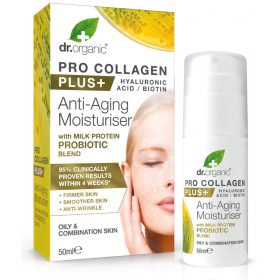   Dr. Organic Pro Collagen Anti-Aging hidratáló arckrém tejprotein probiotikummal 
