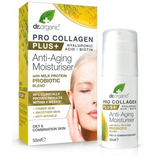 Dr Organic Pro Collagen Anti-Aging hidratáló arckrém tejprotein probiotikummal 50ml