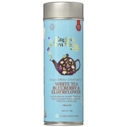 English Tea Shop Bio tea - Áfonya bodza 15 selyempiramis filter fémdobozban