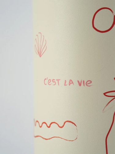 EQUA Timeless duplafalú termoszkulacs C'EST LA VIE 600ml