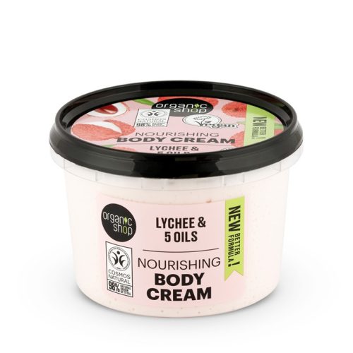 Organic Shop Tápláló testápoló krém licsivel és 5 olajjal 