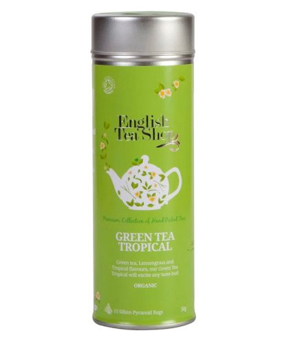 English Tea Shop Trópusi gyümölcsös Zöld tea fémdobozban