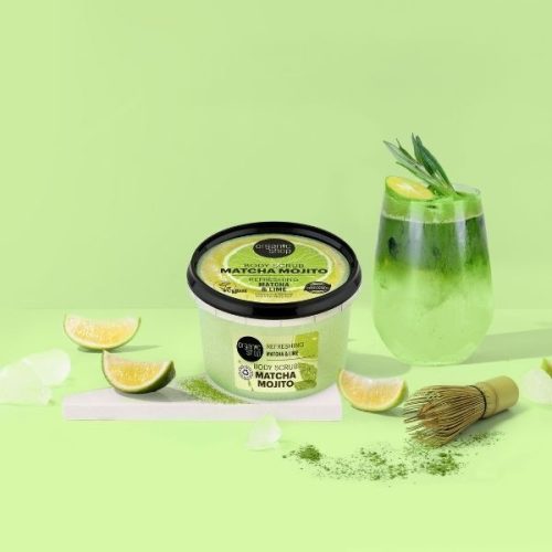 Organic Shop Frissítő testradír matcha-val és lime-mal