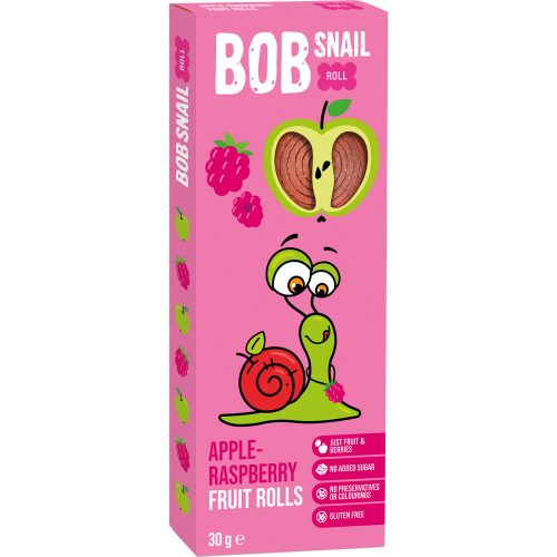 Bob Snail alma-málna gyümölcstekercs 30g