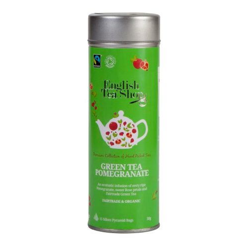 English Tea Shop Gránátalmás Zöld tea fémdobozban