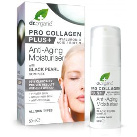   Dr. Organic Pro Collagen Anti-Aging hidratáló arckrém fekete gyönggyel 