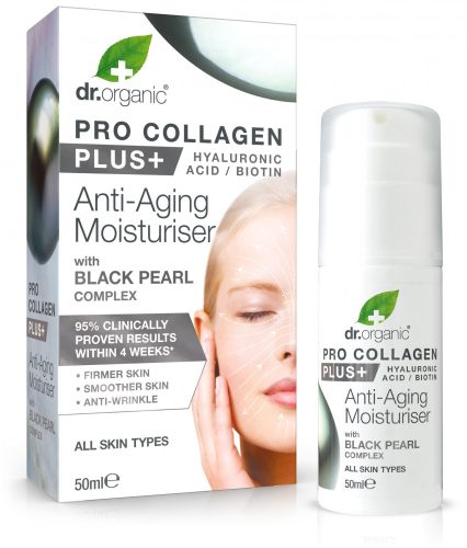 Dr. Organic Pro Collagen Anti-Aging hidratáló arckrém fekete gyönggyel 50ml