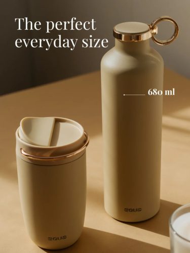 EQUA Classy duplafalú termoszkulacs Butter