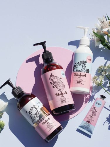 YOPE folyékony szappan - Rebarbara és rózsa 