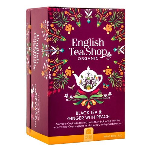 English Tea Shop Bio tea - Gyömbér Őszibarack  20 filter