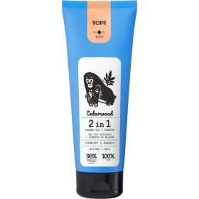 YOPE tusfürdő és sampon 2in1 férfiaknak - Cédrusfa