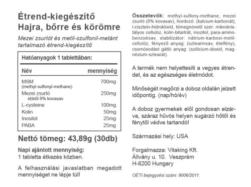 Vitaking Haj, bőr, köröm komplex 60db