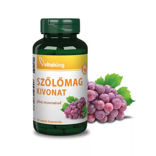 VitaKing Vitaking Szőlőmag kivonat + Rezveratrol 