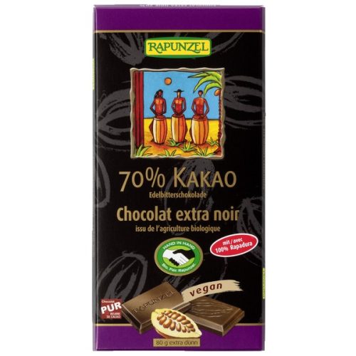 Rapunzel Svájci étcsokoládé 70%-os kakaótartalommal 80g